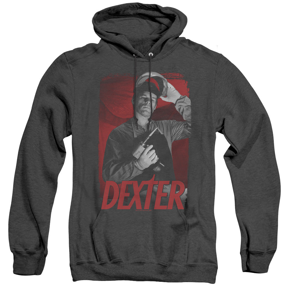 Dexter See Saw Heather Mens Hoodie Black Officially Licensed