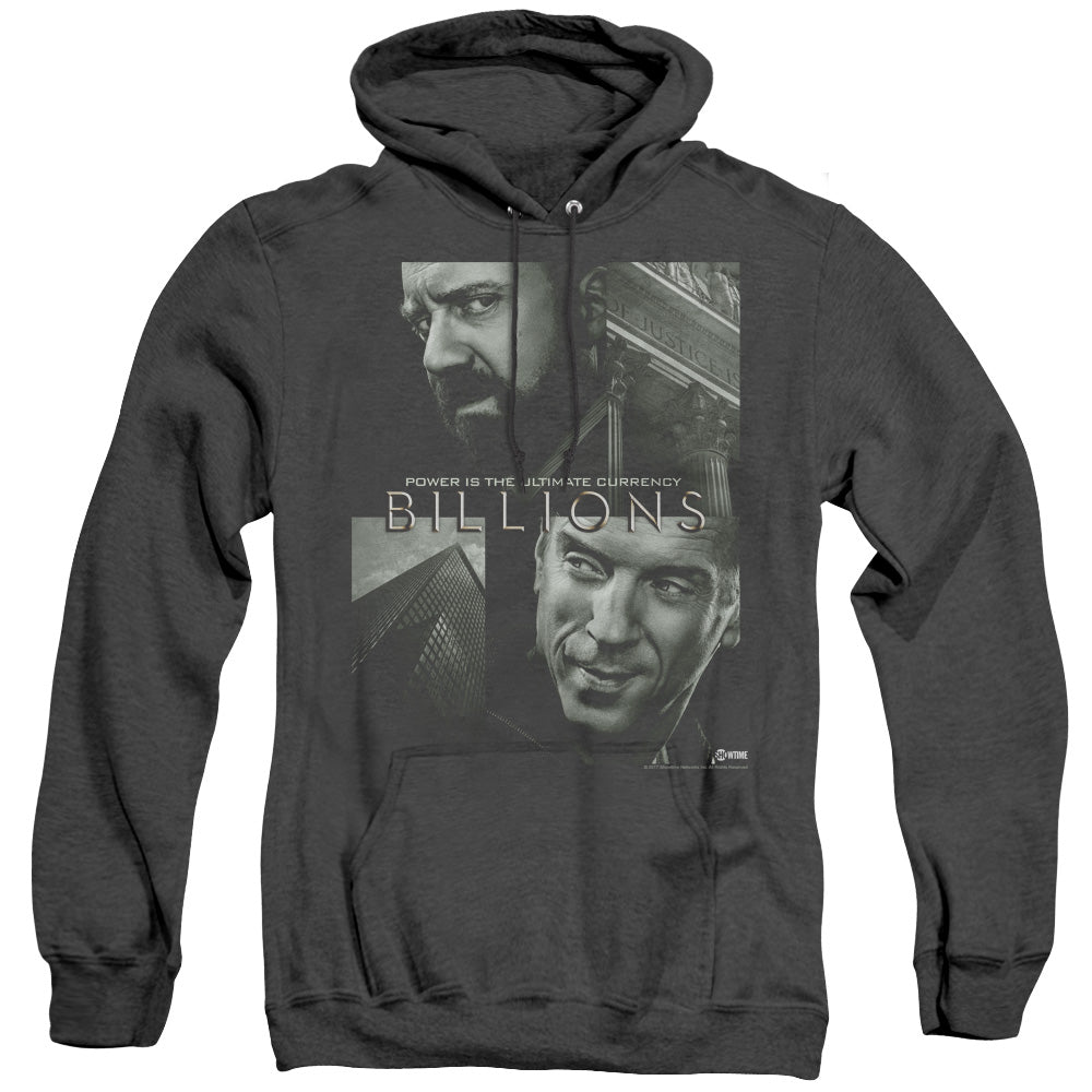 Billions Currency Poster Heather Mens Hoodie Black Officially Licensed