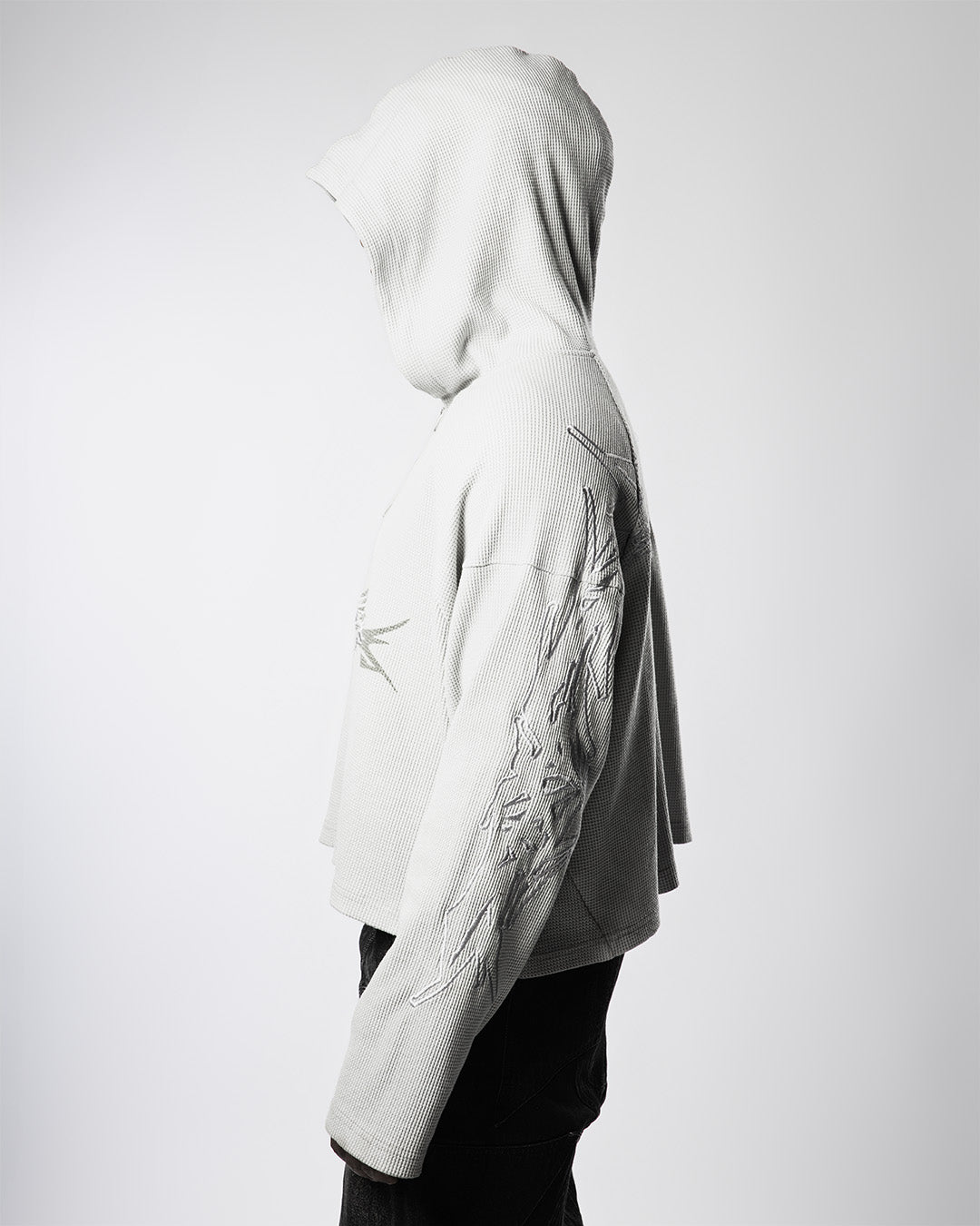X-RAY THERMAL KNIT HOODIE V2 ( BONES GREY )