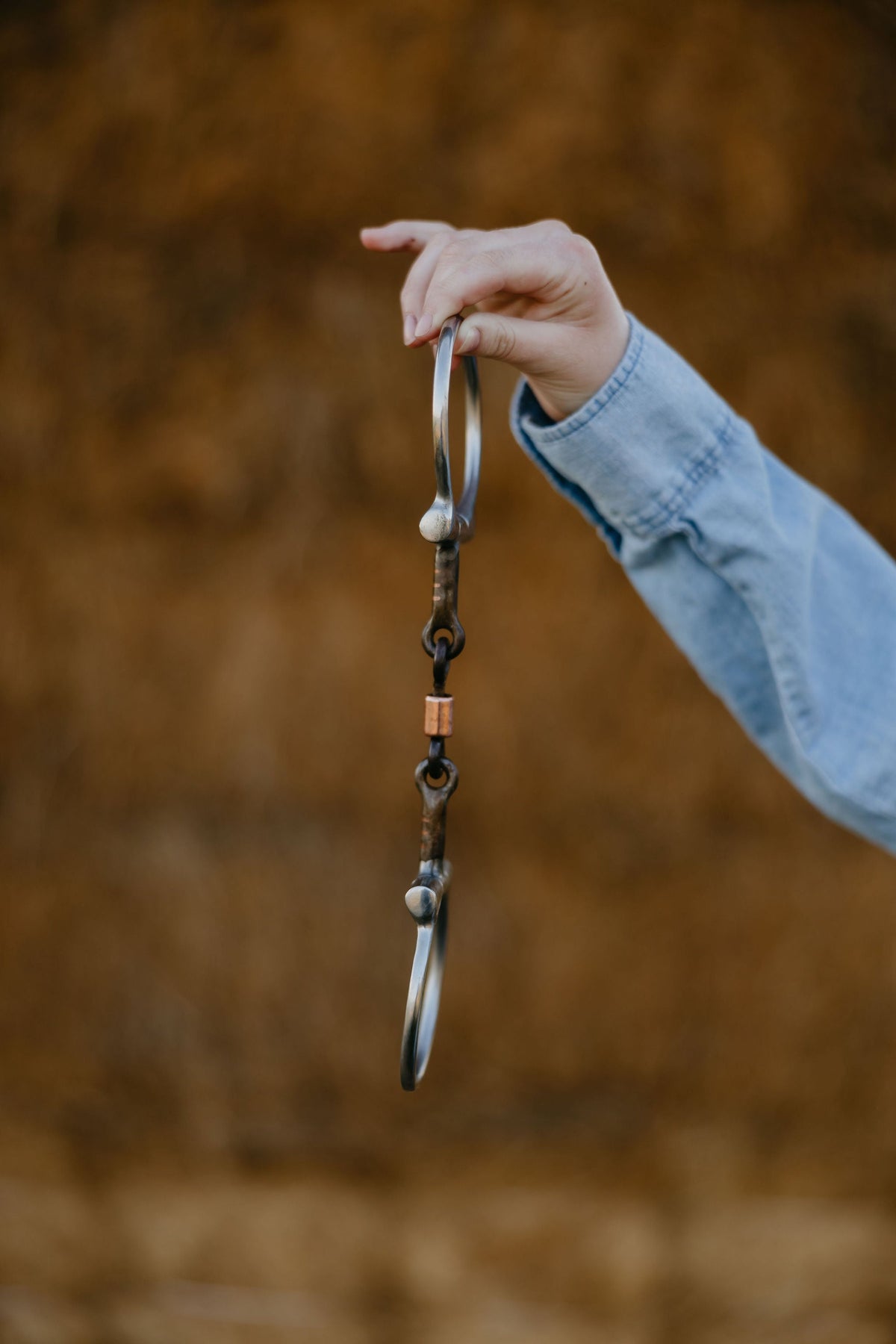 Sweet Iron Dogbone Dee Snaffle with Copper Inlay