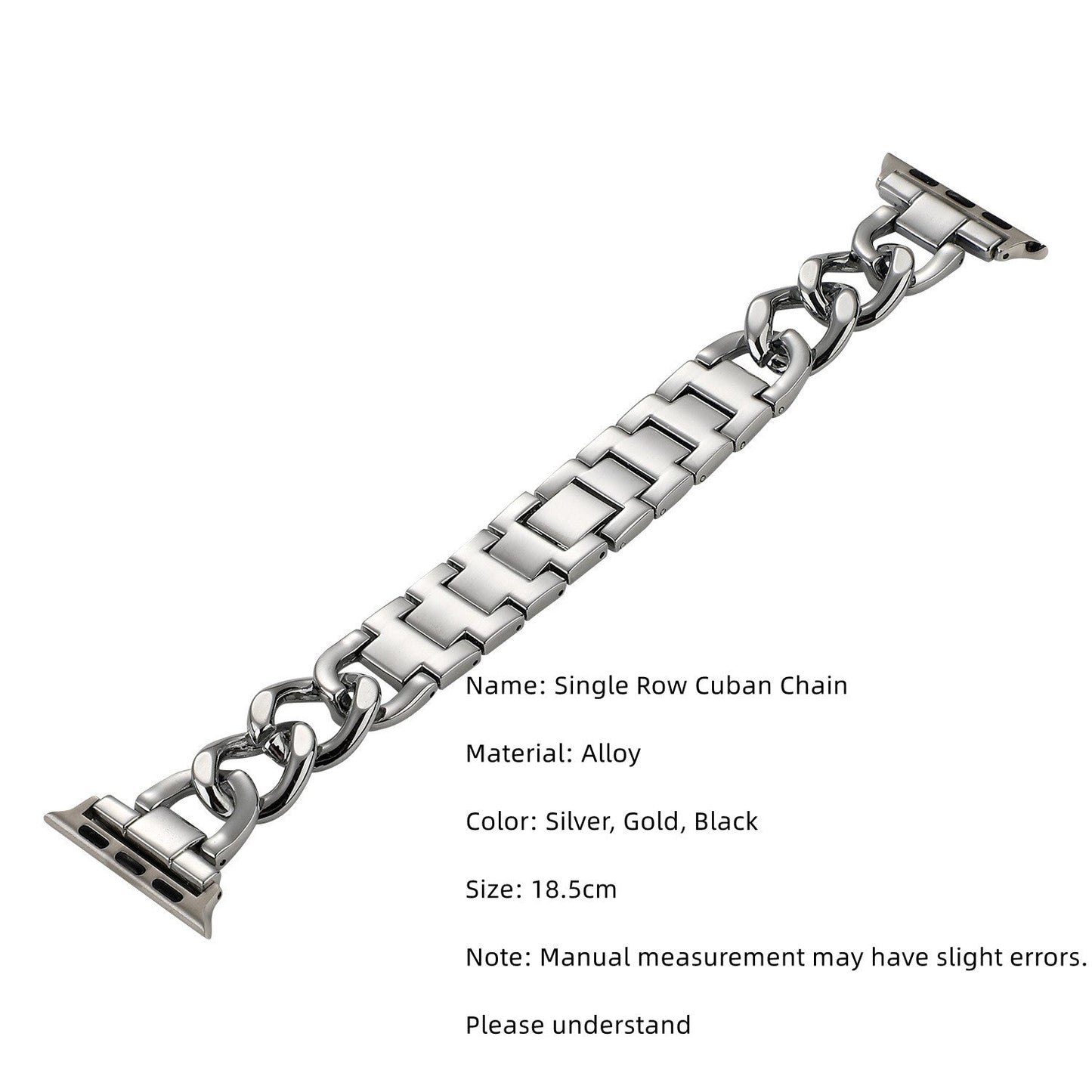 Chic Tweed Metal Premium Watch Strap for Apple Watch Series 9 8 7 6 5 4 3 2 1 SE Ultra 38mm 40mm 41mm 42mm 44mm 45mm 49mm