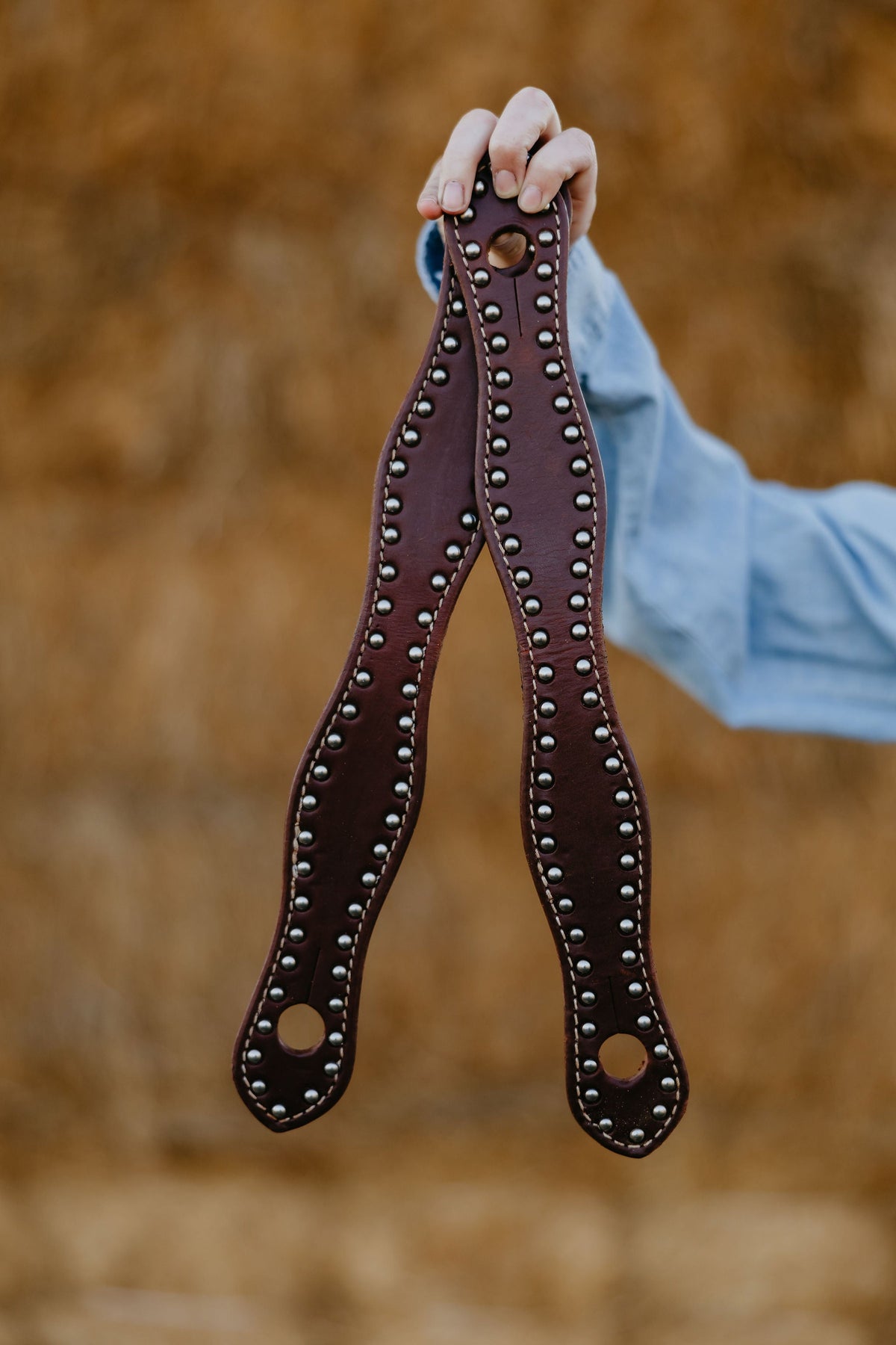 Stainless Dotted Harness Slobber Straps