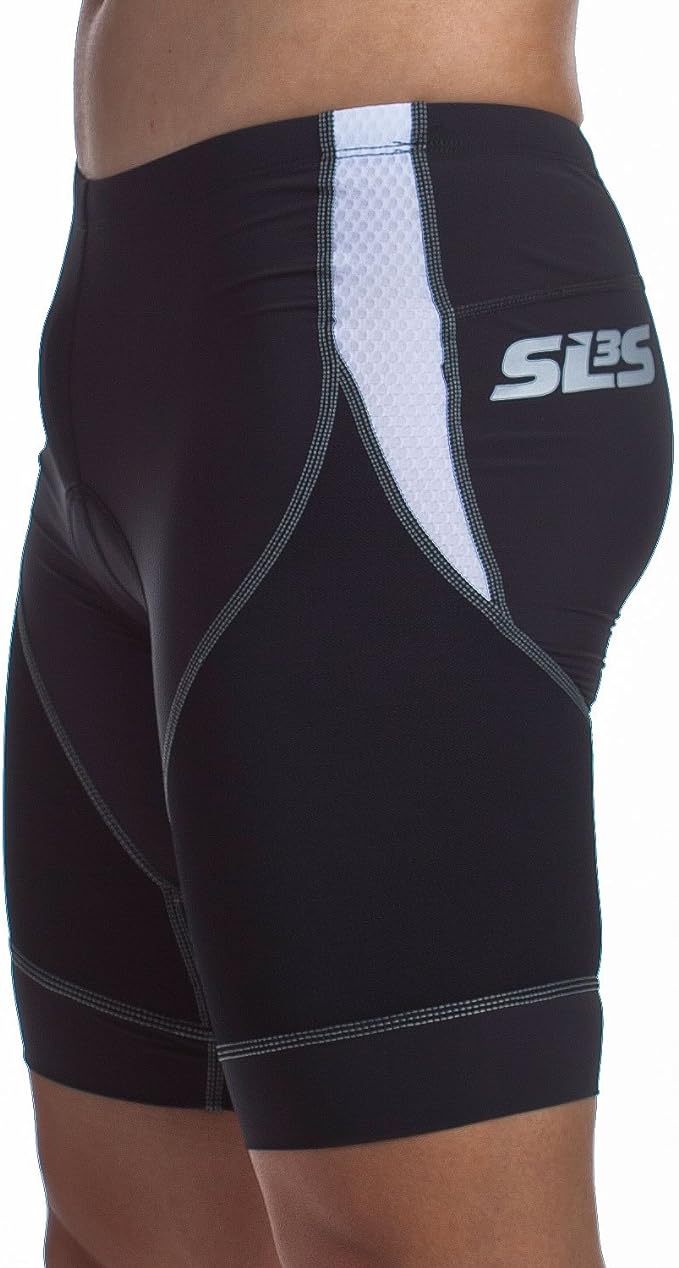 SLS3 Men's Tri Race Compression Short, Raven Black, X-Small/26-28-Inch