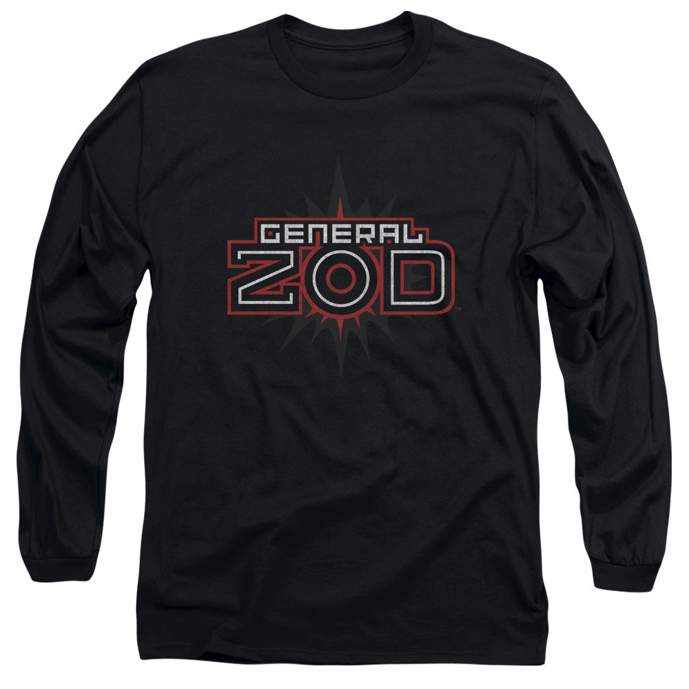 Superman Zod Logo Mens Long Sleeve Shirt Black Officially Licensed
