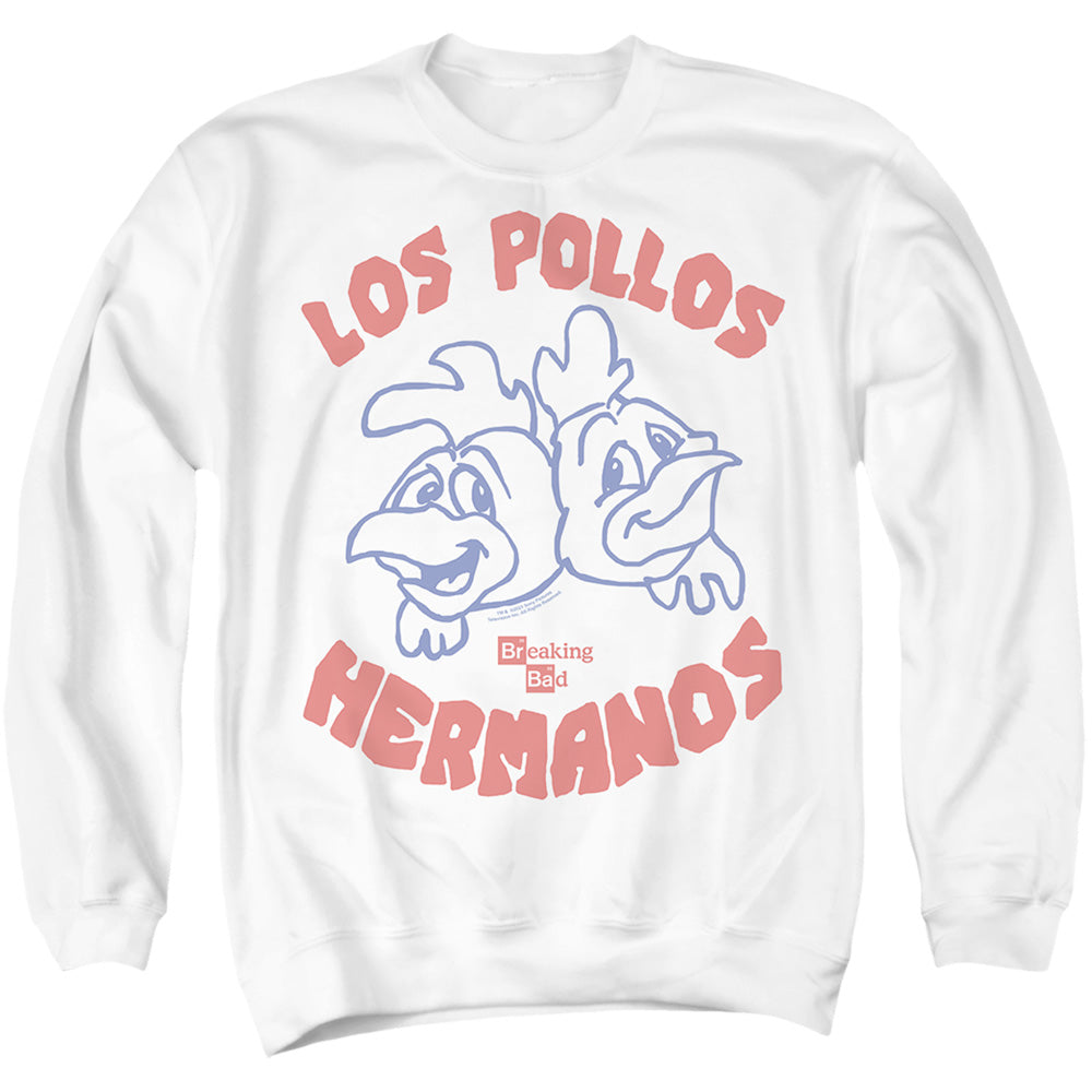 Breaking Bad The Los Pollos Mens Crewneck Sweatshirt White Officially Licensed