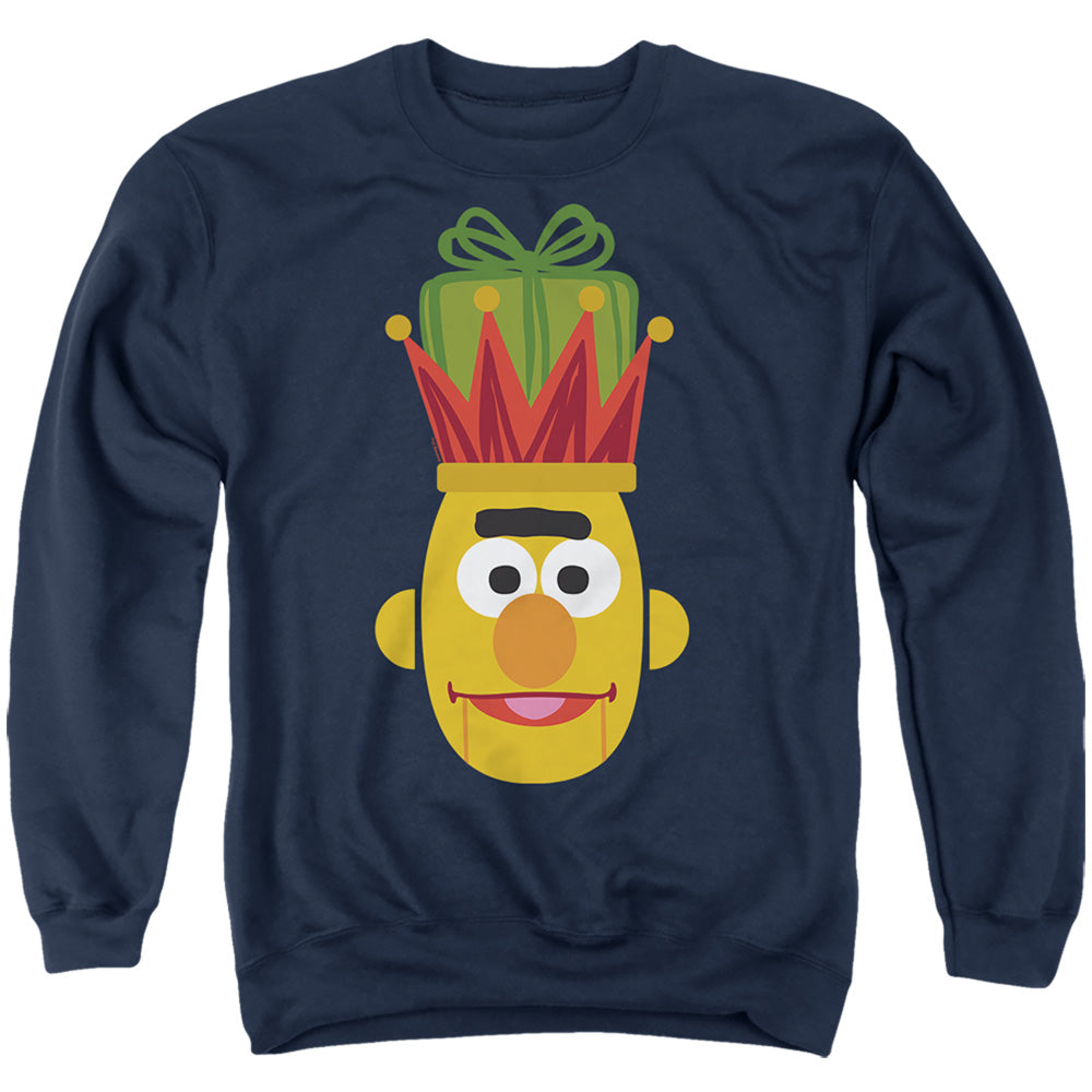 Sesame Street Christmas Nutcracker Bert Mens Crewneck Sweatshirt Navy Officially Licensed