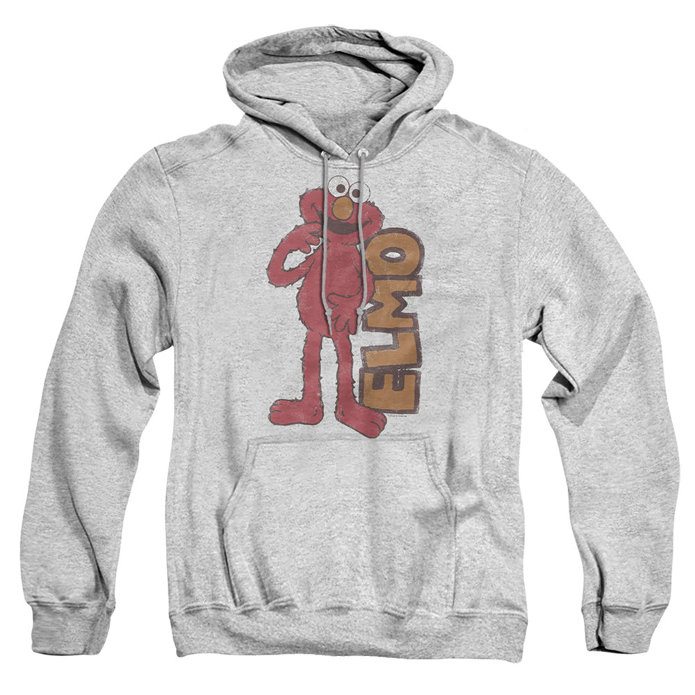 Sesame Street Vintage Elmo Mens Hoodie Athletic Heather Officially Licensed
