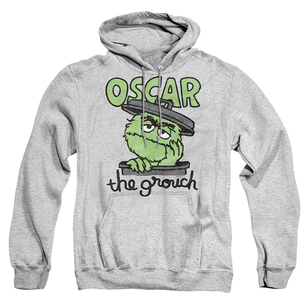 Sesame Street Canned Grouch Mens Hoodie Athletic Heather Officially Licensed