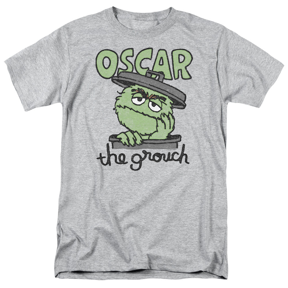 Sesame Street Canned Grouch Mens T Shirt Athletic Heather Officially Licensed