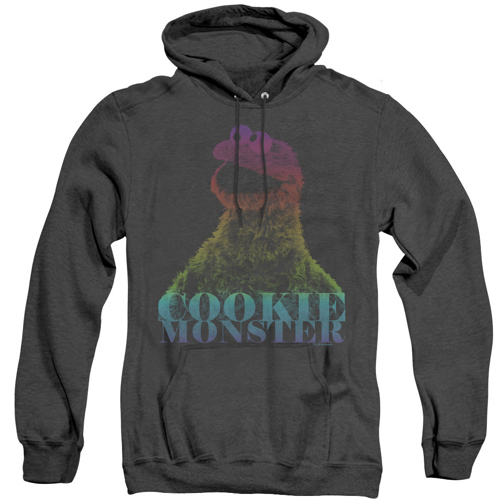 Sesame Street Cm Halftone Mens Heather Hoodie Black Officially Licensed