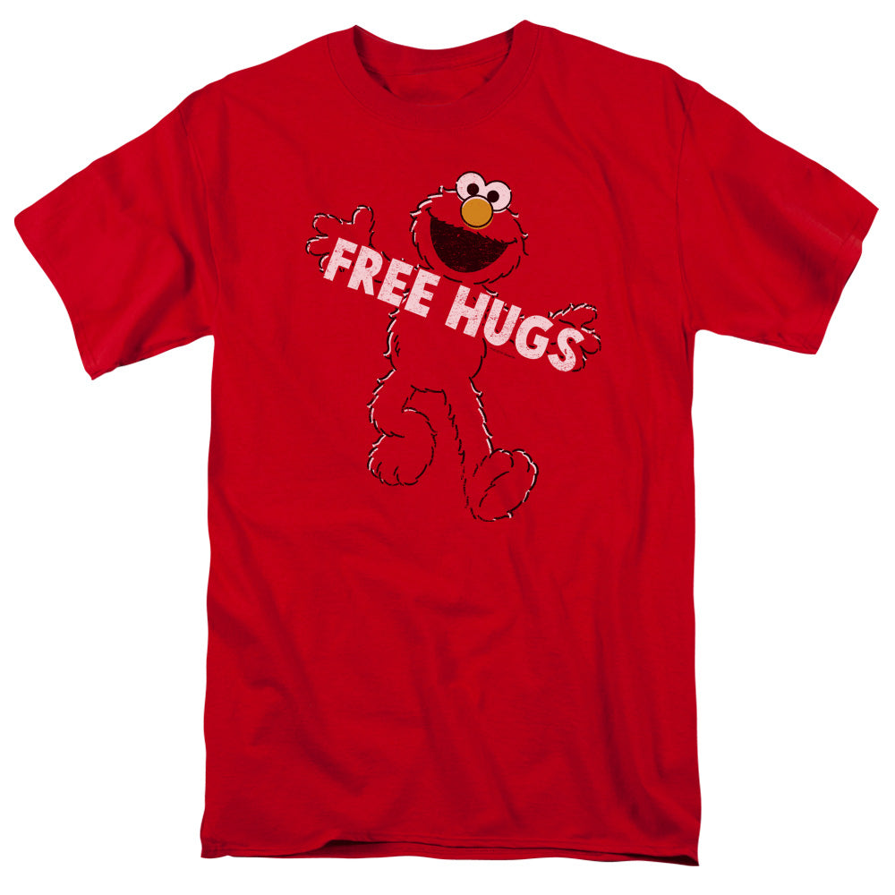 Sesame Street Free Hugs Mens T Shirt Red Officially Licensed