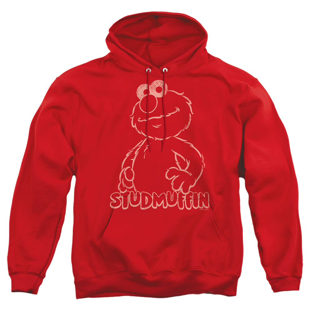 Sesame Street Studmuffin Mens Hoodie Red Officially Licensed