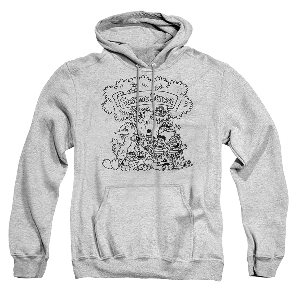 Sesame Street Simple Street Mens Hoodie Athletic Heather Officially Licensed
