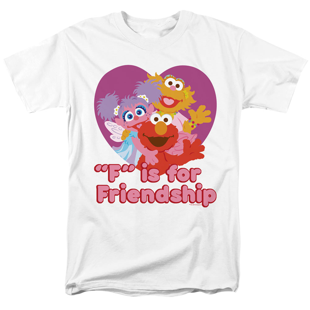 Sesame Street Friendship Mens T Shirt White Officially Licensed