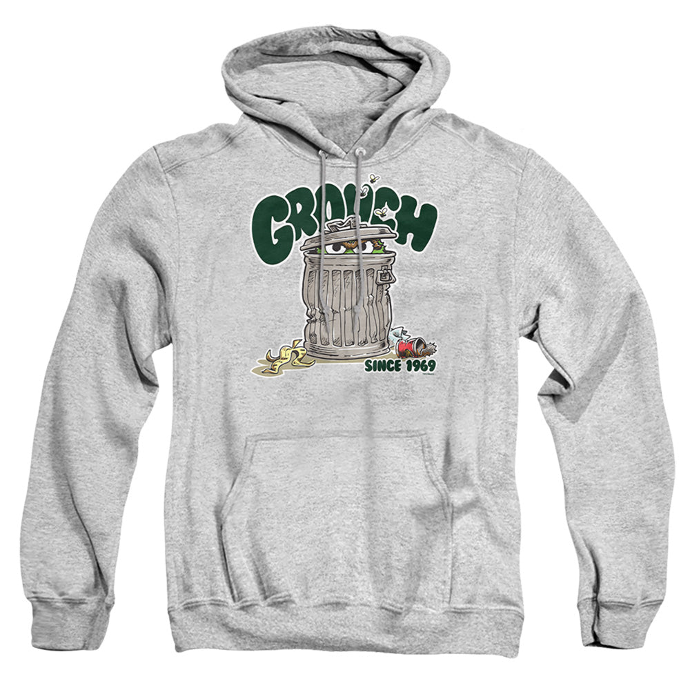 Sesame Street Grouch Mens Hoodie Athletic Heather Officially Licensed