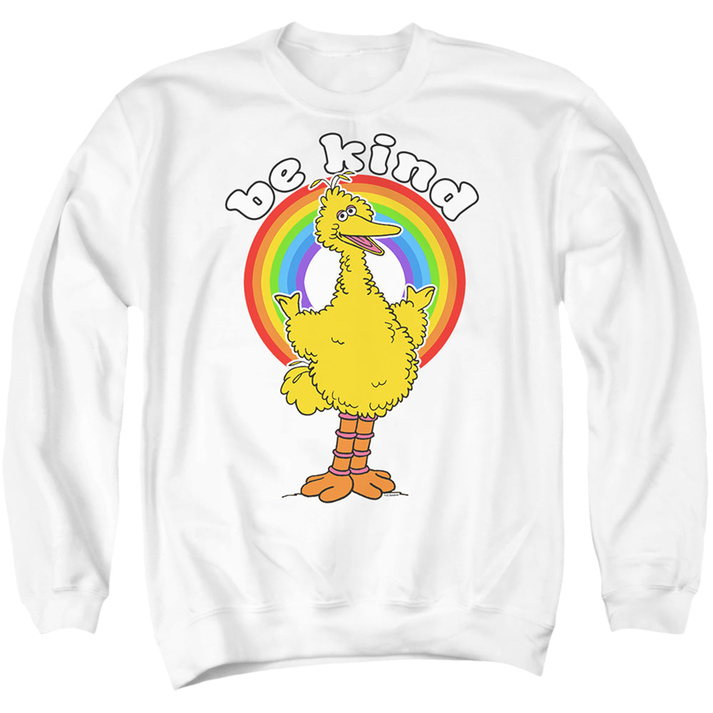 Sesame Street Be Kind Mens Crewneck Sweatshirt White Officially Licensed