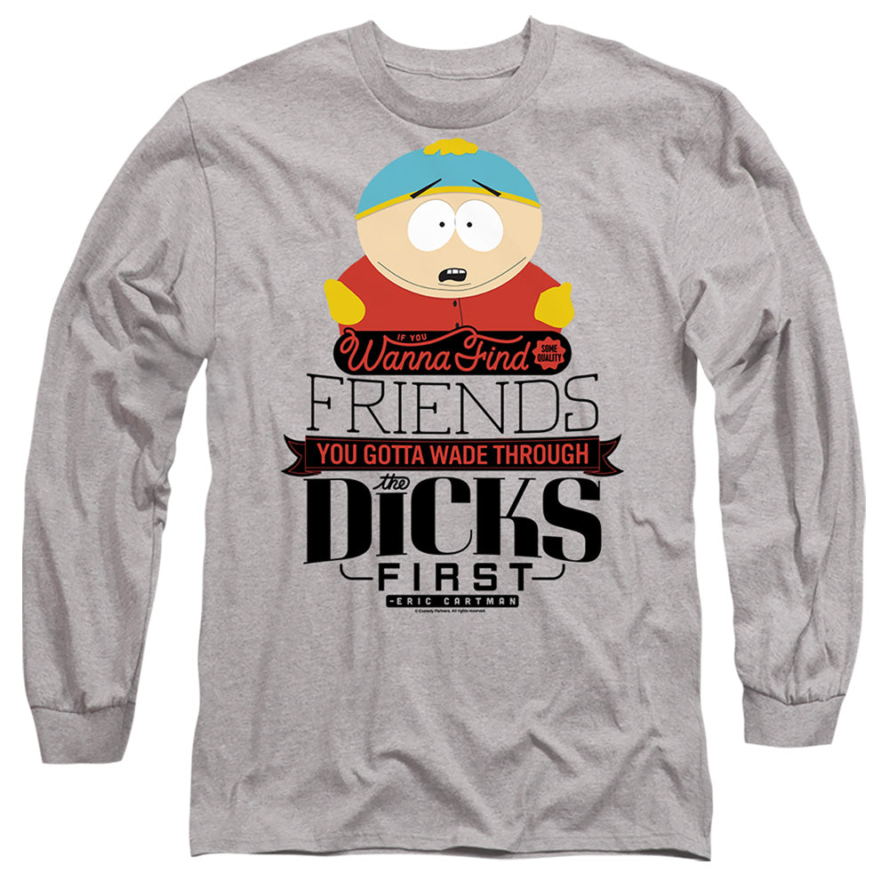 South Park Wade Through Dicks Mens Long Sleeve Shirt Athletic Heather Officially Licensed