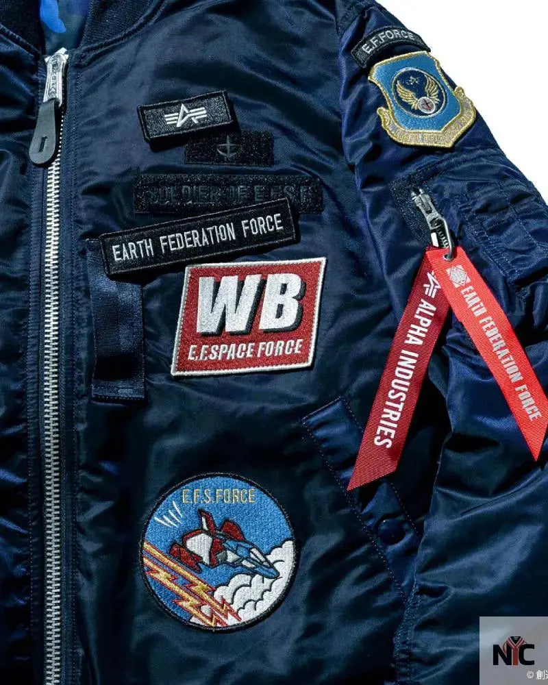 STRICT-G x ALPHA Mobile Suit Gundam White Base MA-1 Jacket