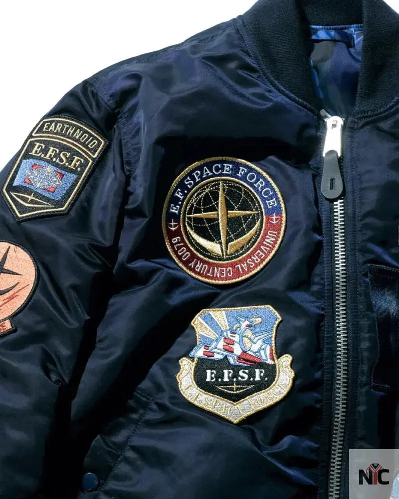 STRICT-G x ALPHA Mobile Suit Gundam White Base MA-1 Jacket