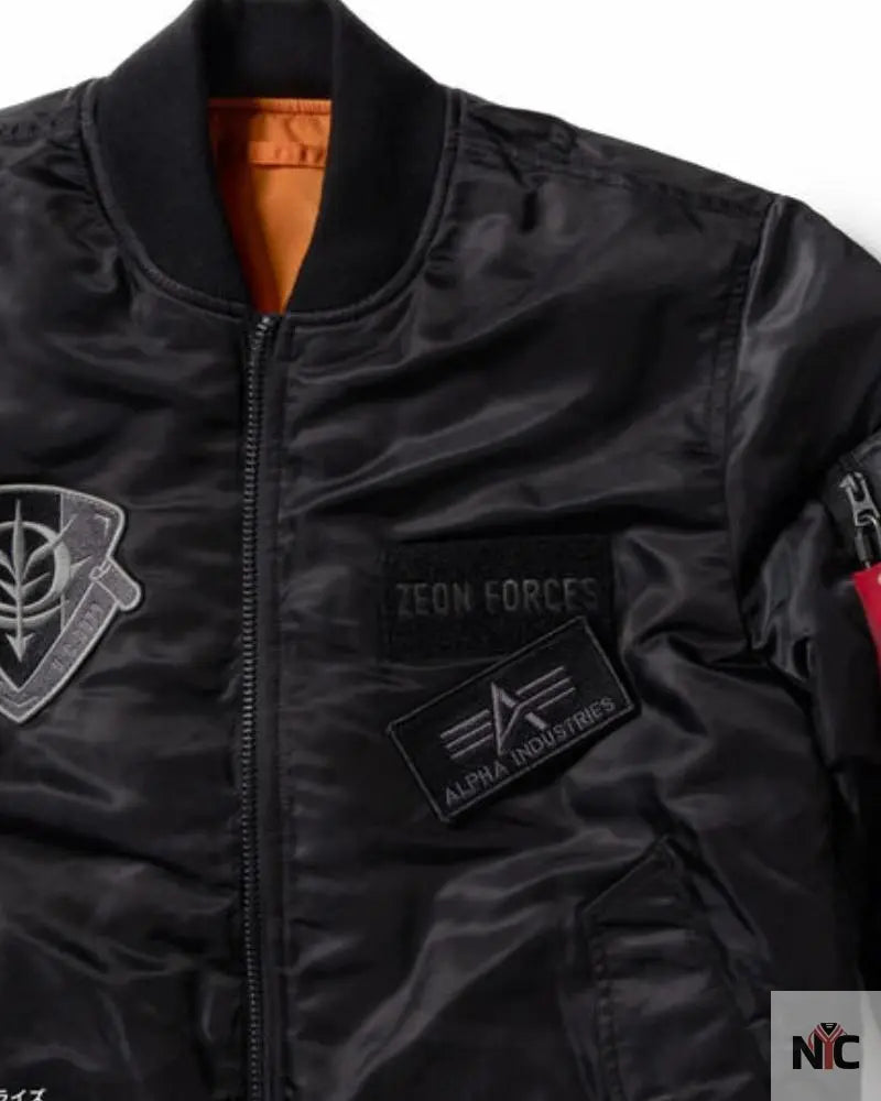 STRICT-G x ALPHA Mobile Suit Gundam Zeon MA-1 Jacket