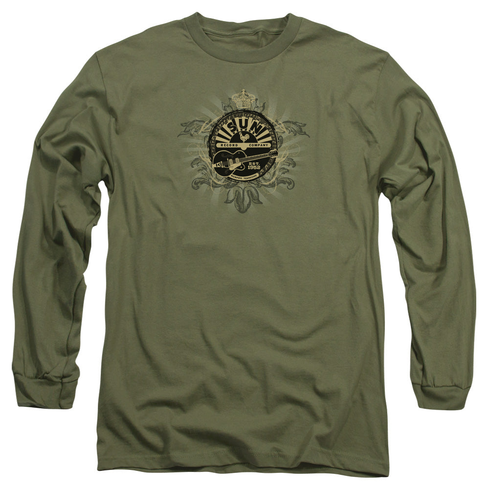 Sun Rock Heraldry Mens Long Sleeve Shirt Military Green Officially Licensed