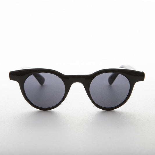 Small Round Horn Rim Preppy Vintage Sunglass - Sydney