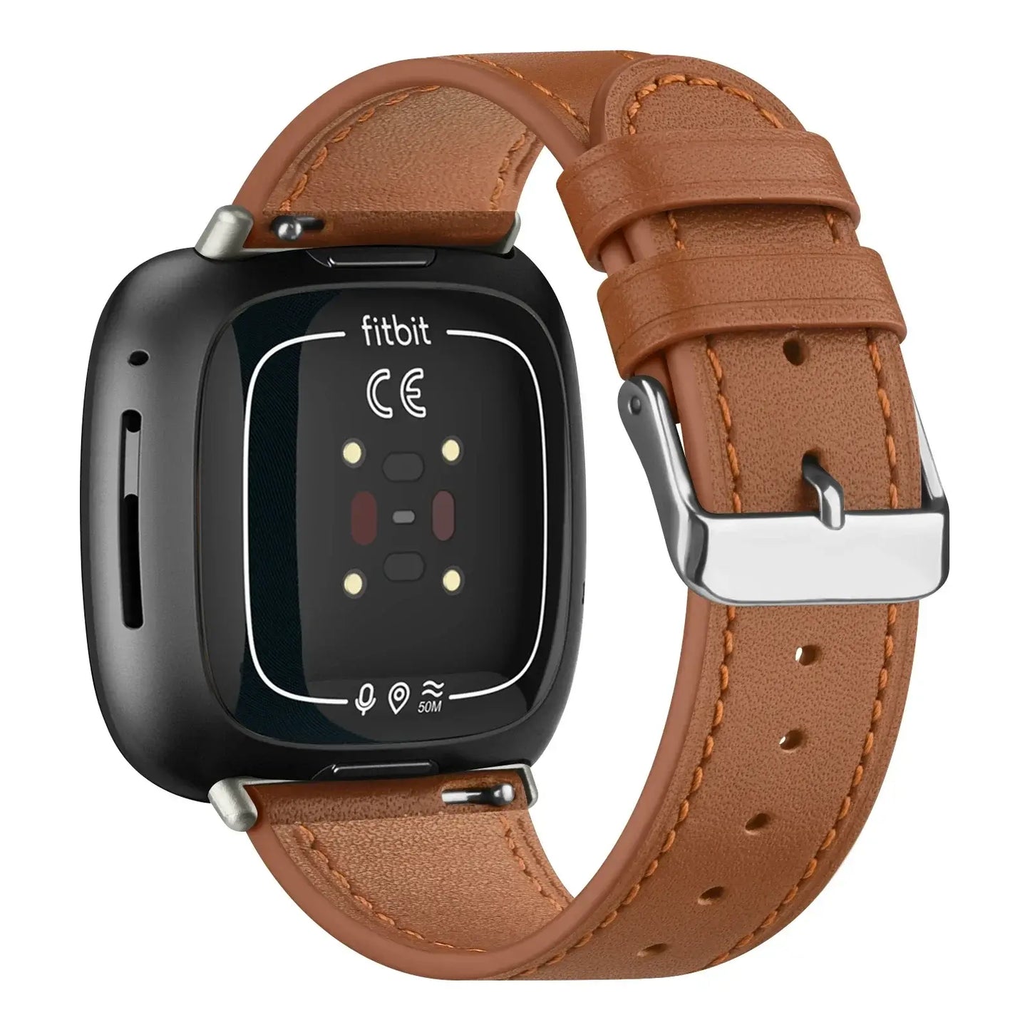 Fitbit Versa & Sense Leather Band - Premium Classic Design