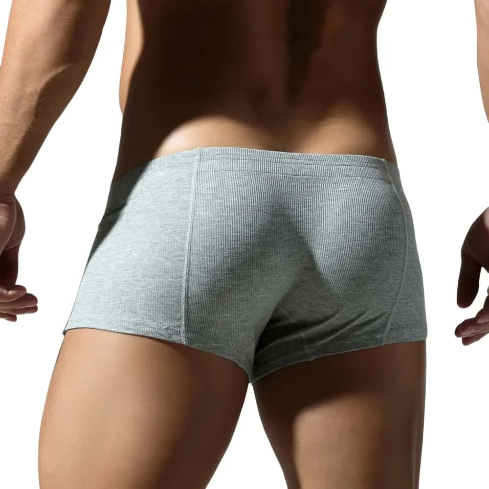 Tauwell Men’s Low Waist Boxer Shorts – Cotton Blend Underwear with U-Convex Pouch