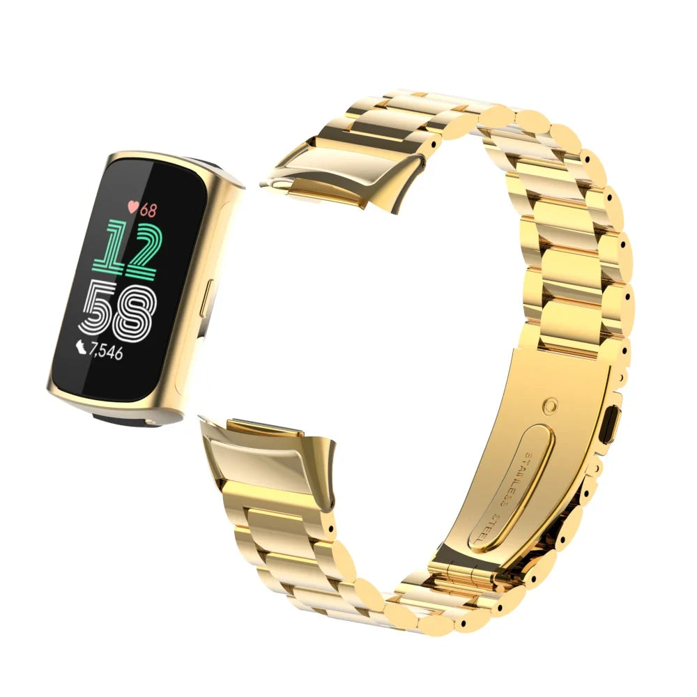 Stainless Steel Strap for Fitbit Charge 6 5 - Metal Band
