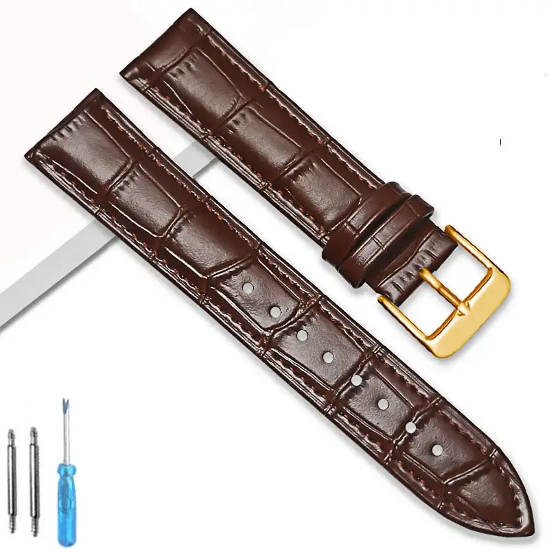 Suunto Race, Vertical & 9 Peak Crocodile-Embossed Leather Buckle Band