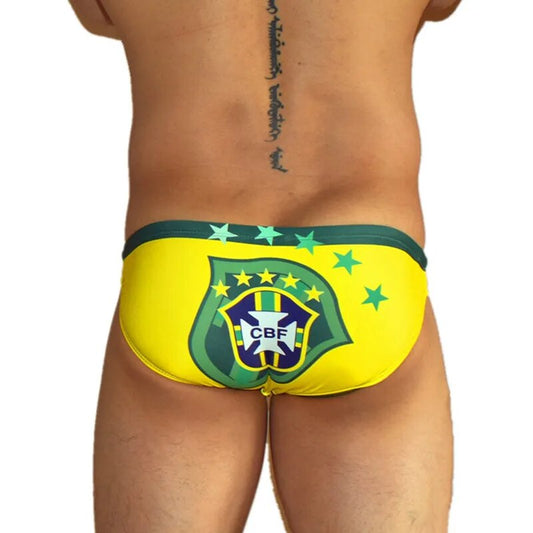 Brazilian Football Confederation Flag Low Cut Swim Brief