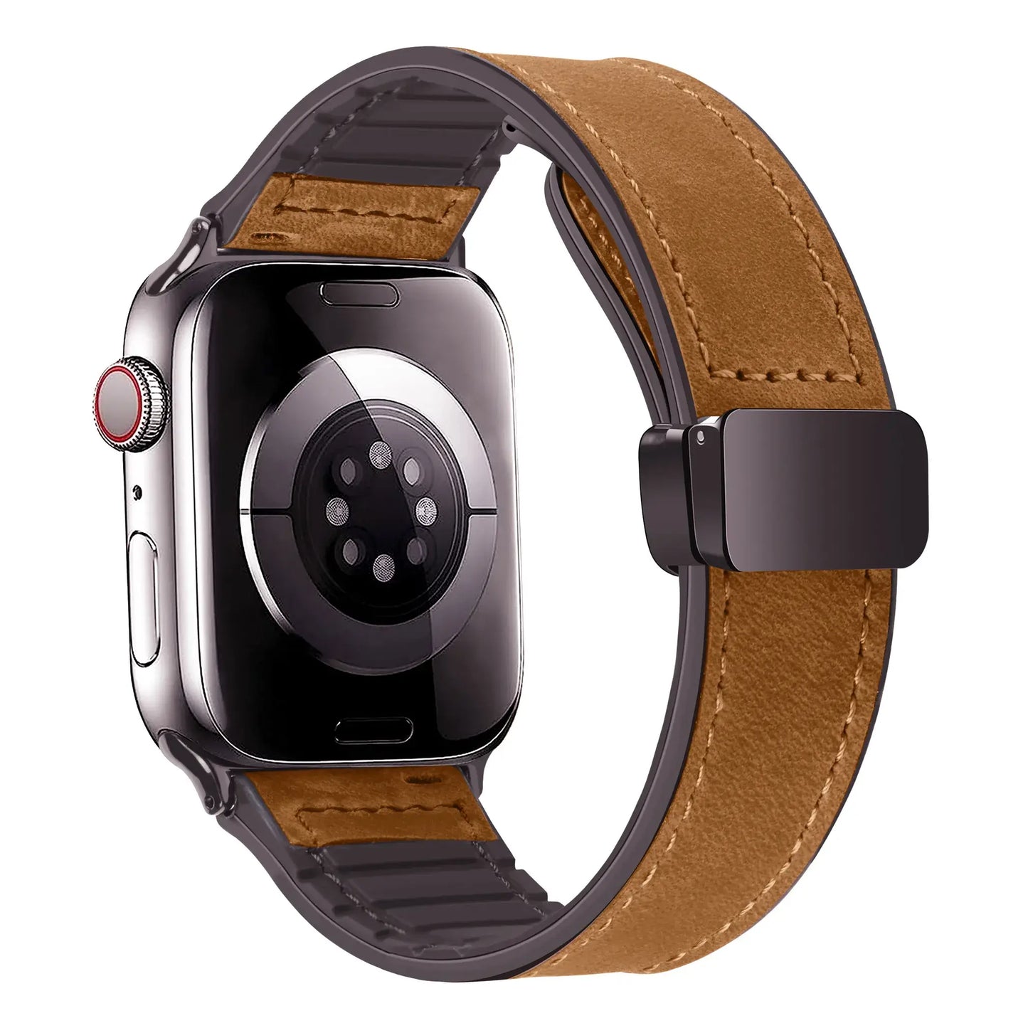 Apple Watch Genuine Leather Band - Stylish Magnetic Strap