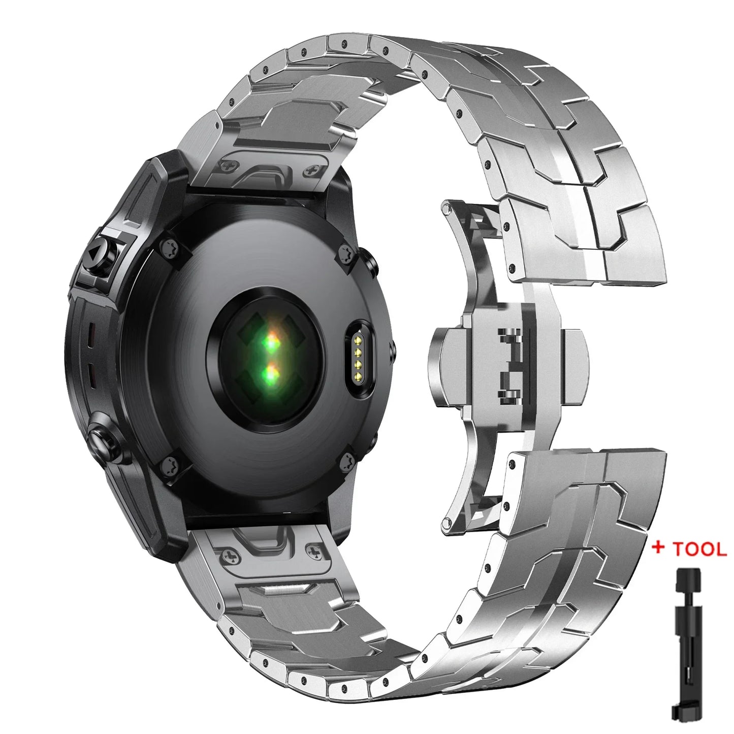 Garmin QuickFit Stainless Steel Strap - Elegant and Durable