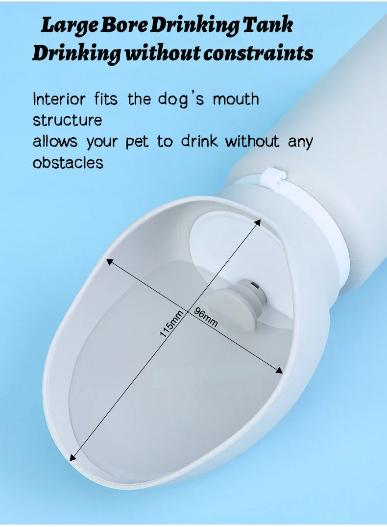 550ml Folding Pet Water Bottle - Portable Travel Mug for Dogs & Cats