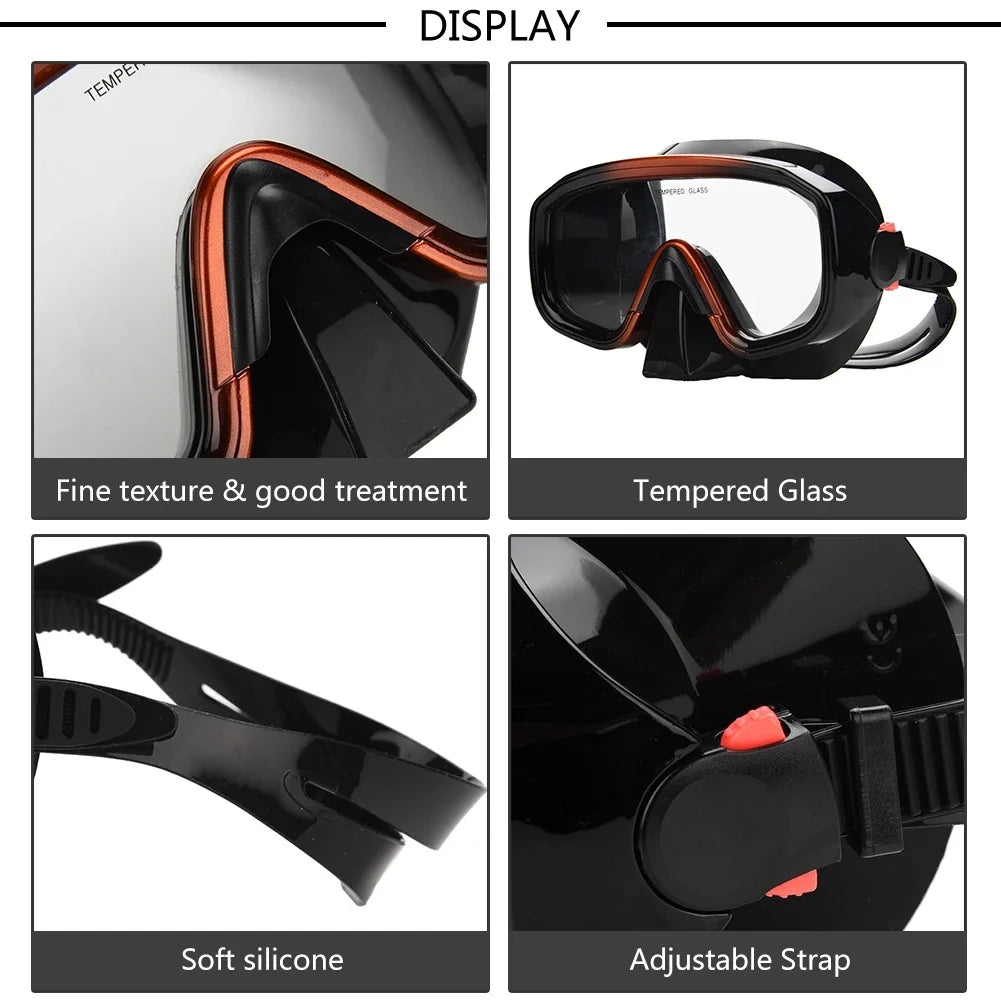 Underwater Mask Snorkel Adult Snorkeling Mask YonSub Diving Goggles Snorkeling Scuba Underwater Swimming Glasses Snorkel Set