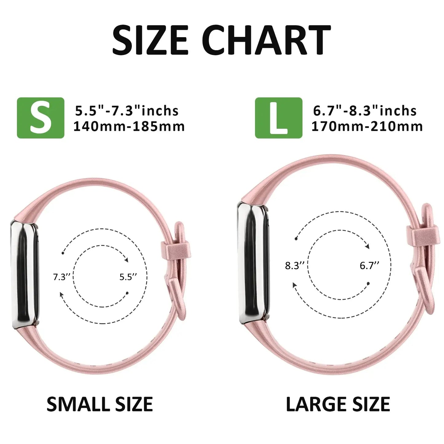 Fitbit Luxe Silicone Band - Soft Waterproof Comfortable Strap