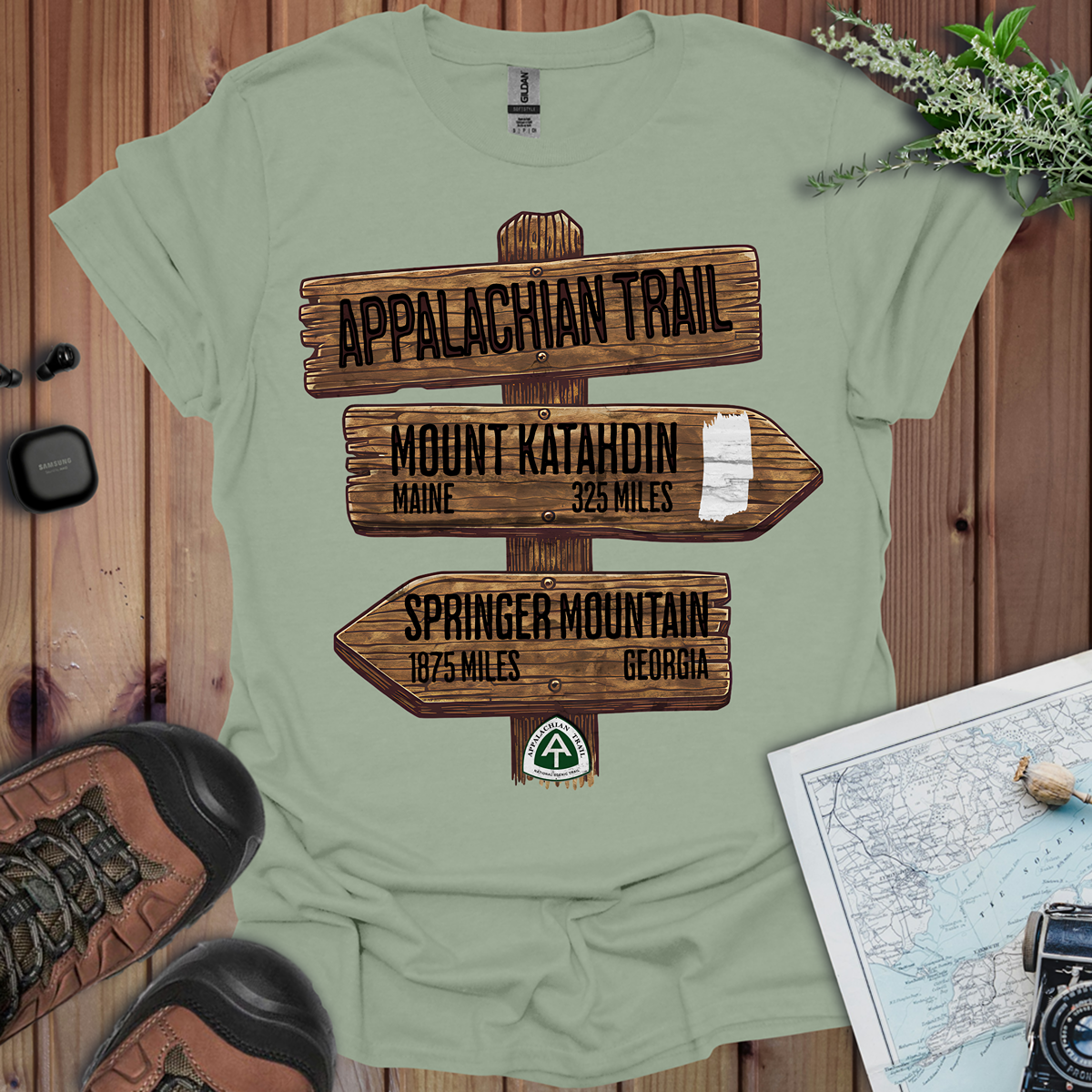 Appalachian Trail White Blaze Unisex T-Shirt Katahdin Springer 2200 Miles