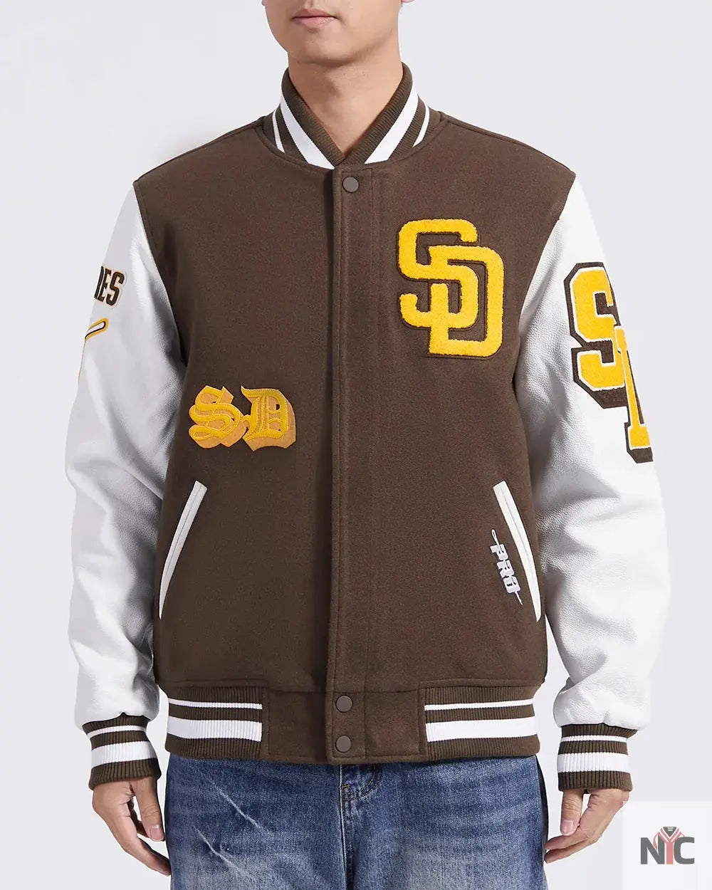 San Diego Padres Old English Varsity Jacket