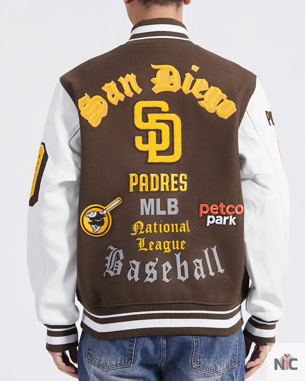 San Diego Padres Old English Varsity Jacket