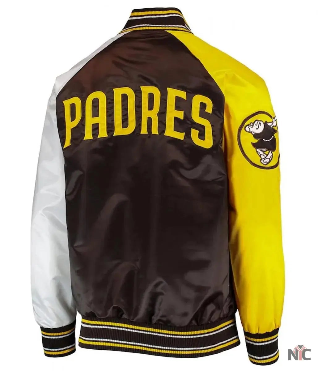 San Diego Padres Raglan Reliever Varsity Jacket