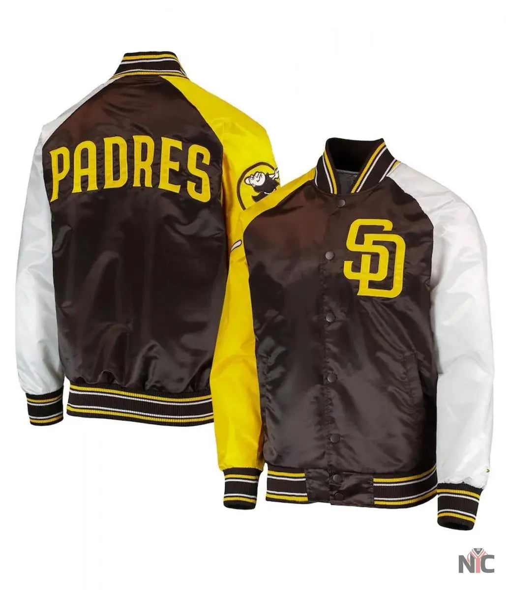 San Diego Padres Raglan Reliever Varsity Jacket