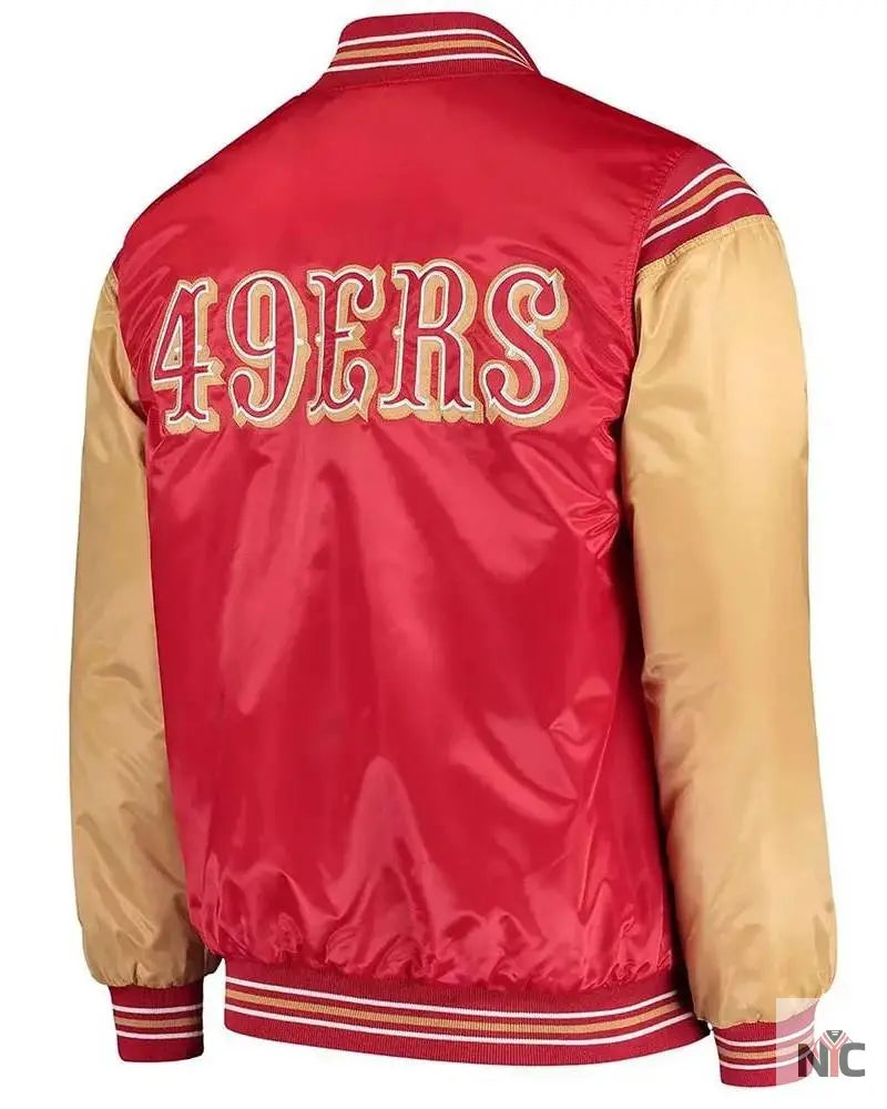 San Francisco 49ers Enforcer Scarlet And Gold Varsity Jacket