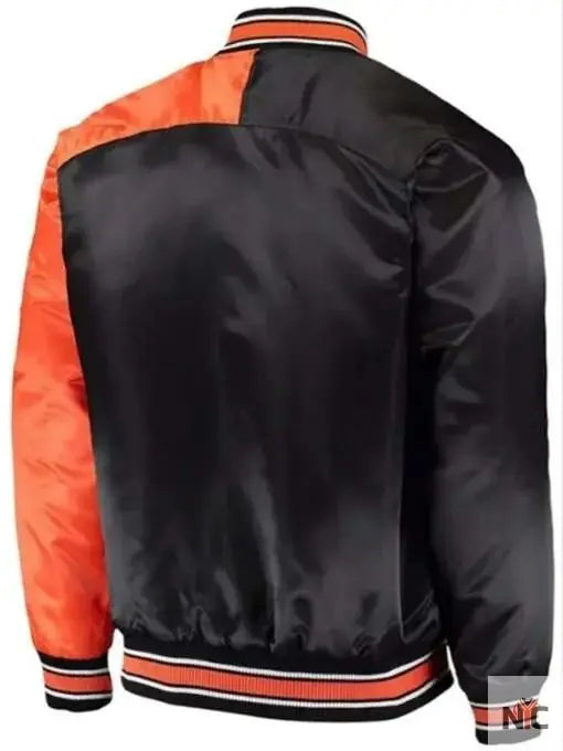 San Francisco Giants Stadium Black And Orange Varsity Jacket