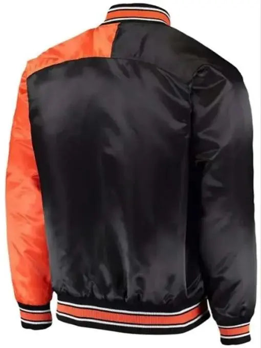 San Francisco Giants Stadium Black And Orange Varsity Jacket
