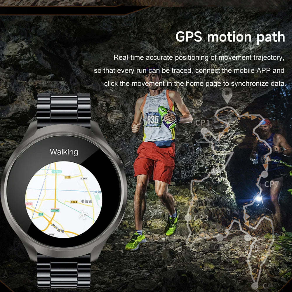 2025 New Smart Watch Men 1.85 Inch Compass 410 mAh Large Battery GPS Motion Track Bluetooth Call Health monitoring Smartwatches