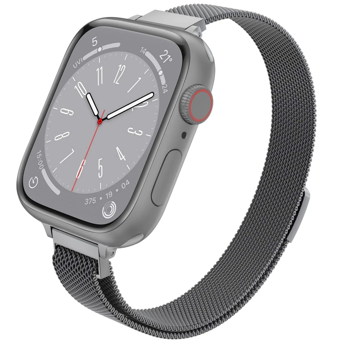 Apple Watch Slim Milanese Loop Band - Stainless Steel Mesh