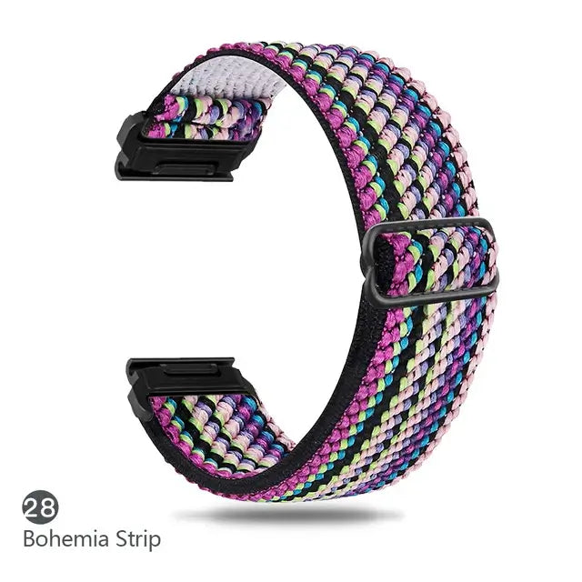 Garmin Elastic Nylon Band - Stylish, Comfortable - QuickFit
