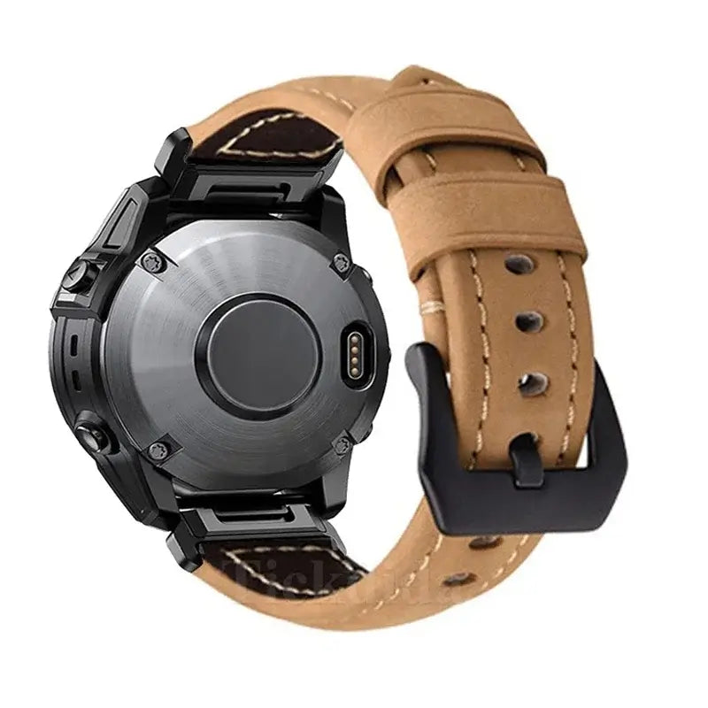 Garmin Leather Band - Soft, Comfortable, QuickFit Design