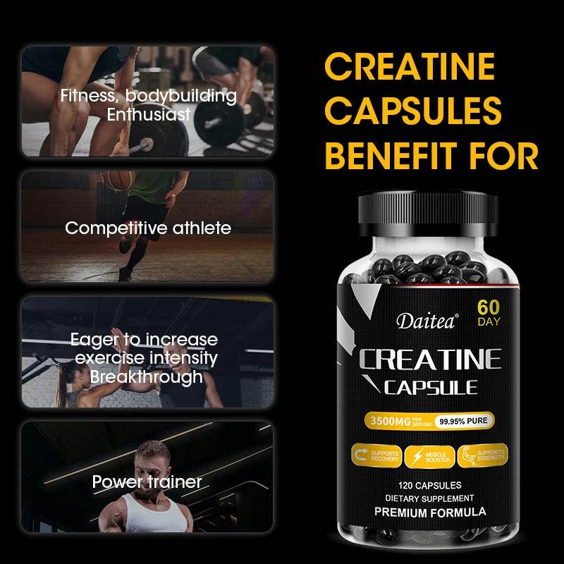 Daitea Muscle Mass Supplement - Capsules / Muscle Growth, Natural Performance and Endurance Desire
