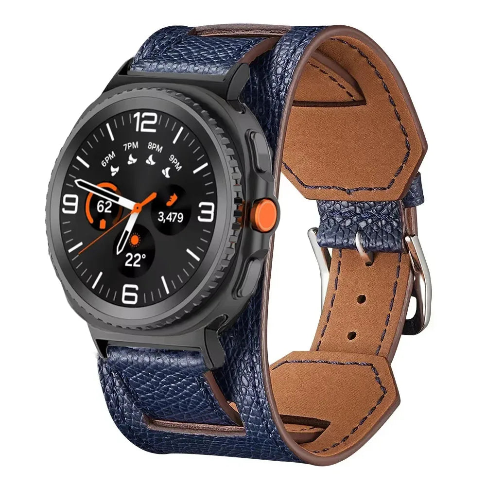 Samsung Galaxy Watch8, 9 & Ultra Leather Cuff Band